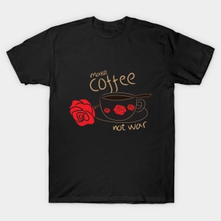 Black Coffee & Roses T-Shirt